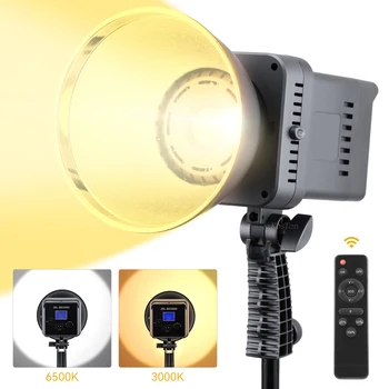 100 Вт Фотостудийный светильник для съемки, светодиодная лампа для видеосъемки, светильник с регулируемой яркостью, крепление Bowens, светильник для прямой трансляции на YouTube