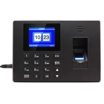2,4-дюймовый биометрический отпечаток пальца, время посещаемости, USB-регистрация в офисе, часы реального и системного времени, бесплатное программное обеспечение