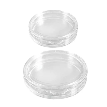 20 шт Маленькие круглые прозрачные пластиковые капсулы для монет в коробке 30 мм и 38 мм