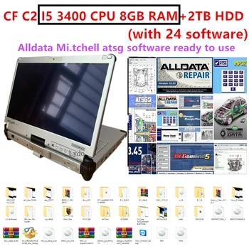 2022 Авторемонтное программное обеспечение alldata mitchel 2015 atsg 2017 хорошо устанавливается на диагностический прочный ноутбук CF-C2 CF C2 CFC2 i5 3427u 8GB