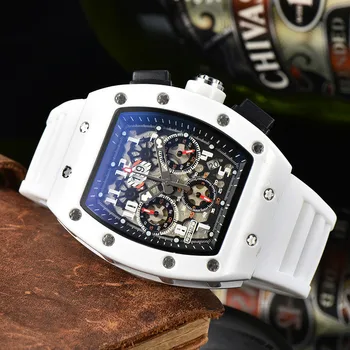 2023 Лучшие мужские часы класса ААА + люкс элитного бренда RM, керамические многофункциональные автоматические водонепроницаемые светящиеся 6-контактный механизм