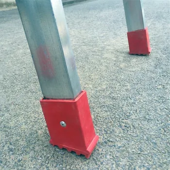 4 шт. утолщающие нескользящие алюминиевые крышки для ножек лестницы, Резиновые овальные горизонтальные заглушки для труб, защитные накладки для пола, пылезащитный чехол для ножек стола
