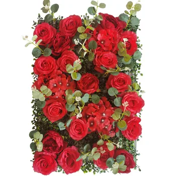 40x60 см Шелковая стена из Роз, искусственный цветок для свадебного украшения, Цветочный ряд, Детское шоу, Рождественский Домашний фон, Декор