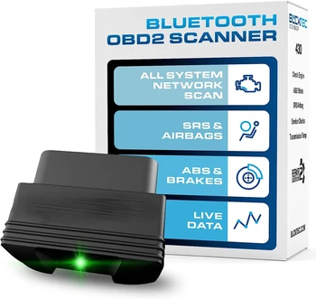 430 Bluetooth OBD2 сканер Диагностический инструмент -Считыватель автомобильных кодов для всех автомобилей, совместимых с OBDII - Считывание и очистка двигателя, ABS, SRS,