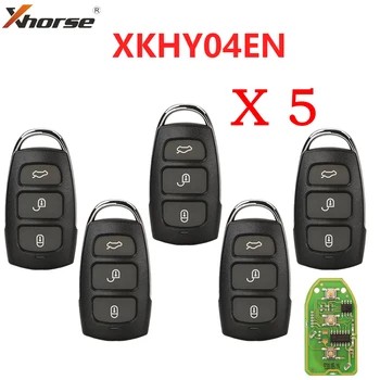 5 Шт. Xhorse XKHY04EN 3 + 1 Кнопки VVDI Универсальный Пульт Дистанционного Управления Проводной Дистанционный Автомобильный Ключ Для Hyundai