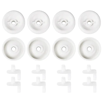 8 сменных роликов и заклепок для посудомоечной машины белого цвета, совместимых с AP2039084