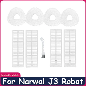 9 шт. для робота-пылесоса NARWAL J3, сменный запасной моющийся фильтр HEPA, ткань для швабры, аксессуары для бытовой уборки