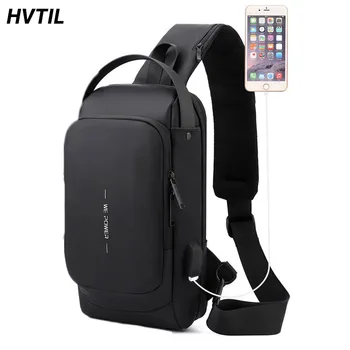 HVTIL USB Зарядка, противоугонные нагрудные сумки, Универсальная Водонепроницаемая Повседневная мужская сумка через плечо, Дорожная Сумка для Езды на Велосипеде, мотоцикле