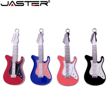JASTER Хрустальная гитара ручка-накопитель музыкальный инструмент USB флэш-накопитель подарочная флешка 4 ГБ 16 ГБ 32 ГБ 64 ГБ металлические гитары карта памяти