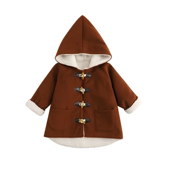Jenny & Dave Wanghongfeng / шерстяная куртка для малышей, осенне-зимняя утепленная плюшевая теплая куртка для мальчиков и девочек, детская уличная детская