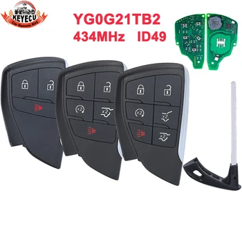 KEYECU FCC ID: YG0G21TB2 Умный Автомобильный ключ Для Chevrolet Suburban Tahoe GMC Yukon 2021 2022 2023 6 Кнопочный пульт Дистанционного Управления 433 МГц ID49 Чип
