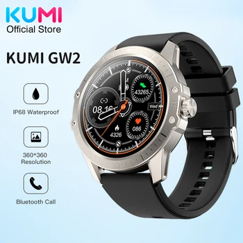 KUMI GW2, мужские и женские смарт-часы, Bluetooth-вызов, спортивный Фитнес-термометр, монитор артериального давления, водонепроницаемый для ios Android