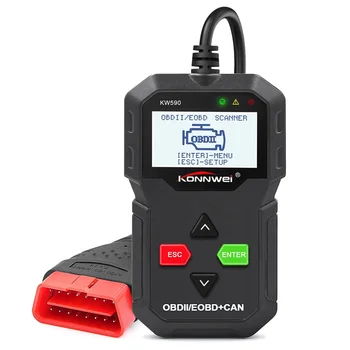 KW590 Универсальный считыватель автомобильных кодов OBD2, сканер, автоматический диагностический интерфейс