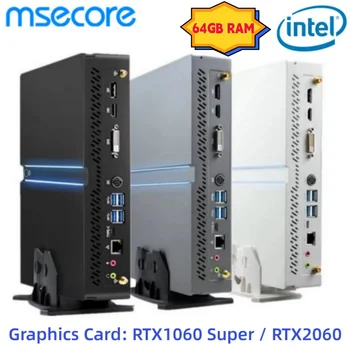 Msecore i9 9th 9900KF 64 ГБ оперативной памяти Мини ПК Игровой Компьютер Nvidia RTX1660s RTX2060 6G Настольный Геймер Windows HDMI DVI DP WiFi