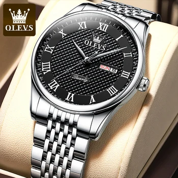 OLEVS 2022 Лучший бренд, Классические, Новые модные и элегантные кварцевые часы в римском масштабе, водонепроницаемые мужские часы 5562