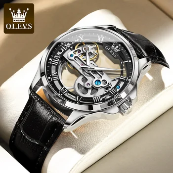 OLEVS 6661 Автоматические часы для мужчин с оригинальным механическим механизмом, мужские наручные часы, водонепроницаемые светящиеся спортивные мужские часы