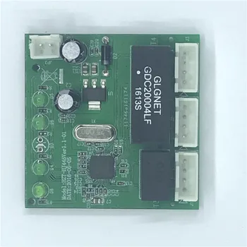 OME 3-портовый модуль переключения PCBA 4-контактный разъем UTP PCBA Модуль со светодиодным дисплеем Позиционирование отверстий для винта Данные мини-ПК OEM Factory