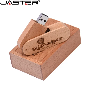 USB 2,0 новая Акция с бесплатным логотипом 100% Фактическая емкость Буковый USB + КОРОБКА USB флэш-накопитель 64 ГБ 32 ГБ ручка drive16 ГБ флешка Модный подарок