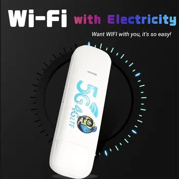 WiFi-маршрутизатор 4G LTE Высокоскоростная передача Широкий охват Стабильный сигнал Портативный USB-WiFi-маршрутизатор со слотом для SIM-карты