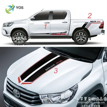 Автомобильная наклейка для Toyota Hilux 2015-20221 кузов 4X4 украшение модифицированный капот Hilux индивидуальность наклейка пленка