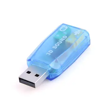 Аудиоадаптер USB 3D Внешняя звуковая карта USB-3,5 мм микрофон Разъем для наушников стереогарнитура микрофонный выход для настольного КОМПЬЮТЕРА ноутбук