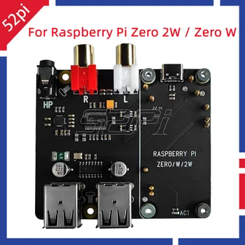 Аудиокарта HiFi DAC 52Pi X302 и USB-концентратор для Raspberry Pi Zero 2W/Zero W
