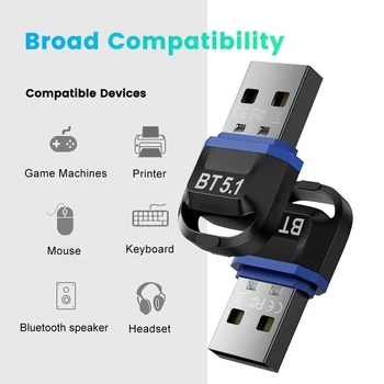 Беспроводной USB bluetooth 5.1 адаптер для компьютера Bluetooth-ключ USB bluetooth Адаптер для ПК bluetooth Приемник Передатчик