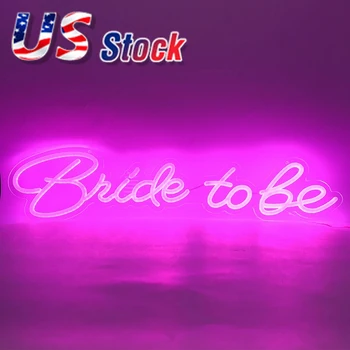 Будущая невеста, светодиодная неоновая вывеска, уличная лампа для свадебной вечеринки, Розовая будущая невеста, неоновые светодиодные вывески, Предложение о браке, настенные украшения, светильники