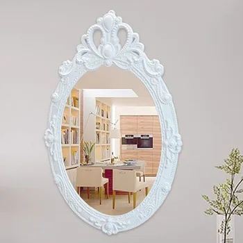 Винтажное Скандинавское Зеркало для ванной, Макияж, Нерегулярная Роскошная Кайма, Зеркало Для ванной, Небьющийся Белый Miroir Salle De Bain Home Decor