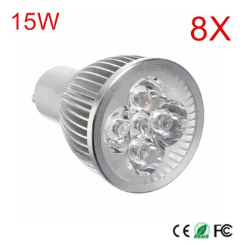 Высокомощная светодиодная лампа GU10 LED Spot light LED light AC85-265V Теплый Белый/Холодный белый Высококачественный светодиодный прожектор 8ШТ
