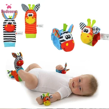 Детские Носки Pudcoco, Мягкие Погремушки для новорожденных, Колокольчики для рук и ног, развивающие игрушки, носочки для младенцев, колокольчики 