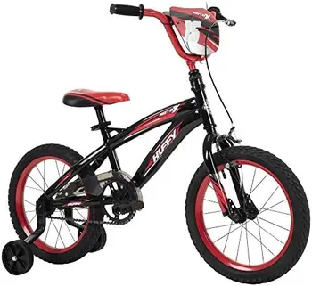 Детский велосипед X 16 дюймов с тренировочными колесами, быстроразъемный, черный