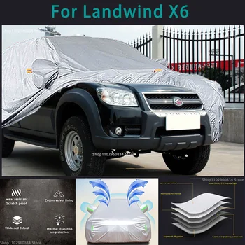 Для Landwind X6 210T, полные автомобильные чехлы, наружная защита от Солнца, УФ-излучения, Пыли, Дождя, Снега, Защитный чехол для Авто
