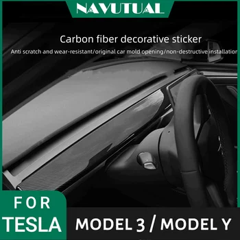 Для Tesla Model 3 Y Внутренняя прокладка центрального управления Приборная панель Внутренняя декоративная прокладка двери Внутренняя и внешняя отделка