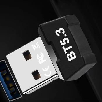 Мини-беспроводной USB-адаптер 3 Мбит/с, музыкальный аудиоприемник, передатчик, совместимый с Bluetooth 5.3 для ПК, динамик, мышь, геймпад