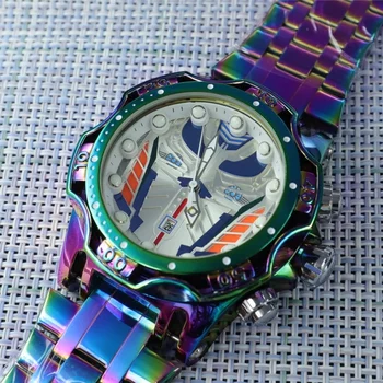 Мужские кварцевые часы-трансформеры с большим циферблатом, персонализированный креативный календарь, Модные крутые уличные кварцевые часы для мужчин