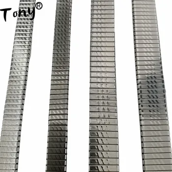 Новые 1 шт. высококачественные эластичные ремешки для часов серебристого цвета 12 мм 14 мм 16 мм 18 мм Ремешки для часов из нержавеющей Стали