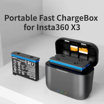 Новые портативные аксессуары Быстрое зарядное устройство Смарт-зарядное устройство Чехол для зарядки Аккумулятора Коробка для хранения аккумулятора Insta360 X3