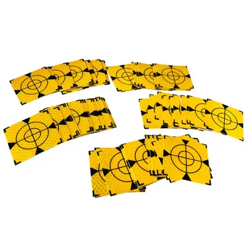 Новый 100шт желтый отражатель лист светоотражающая лента Мишень Совместимый тахеометр 20 30 40 50 60 мм Светоотражающая наклейка