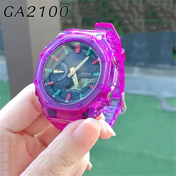 Новый ремешок для часов Casio G-Shock GA-2100, замена прозрачного браслета из смолы ga 2100 для мужчин и женщин