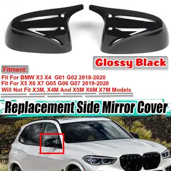 Пара Автомобильных Боковых Дверей, Крышка Зеркала заднего Вида, Сменные Колпачки Для BMW X3 X4 G01 G02 2018-2021 X5 X6 X7 G05 G06 G07 2019-2021 M Style