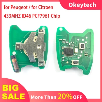 Печатная плата дистанционного ключа автомобиля OkeyTech с 2 кнопками для Citroen C2/C3 Pluriel для Peugeot 307 206 Электронная Сменная печатная плата