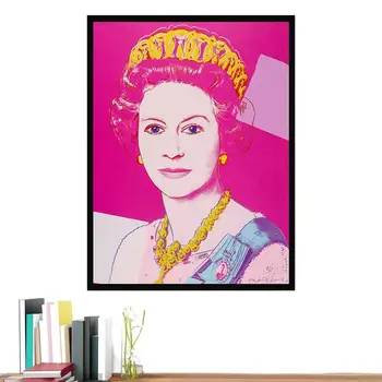 Плакат королевы Елизаветы II, Мемориальная стена британской королевы Елизаветы, Художественная картина, Многоразовый современный декор стен для дома, спальни, гостиной