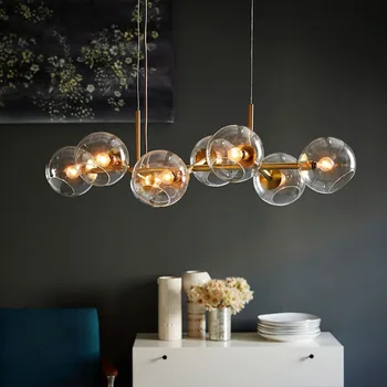 Промышленный подвесной светильник, витражный шар, подвесной светильник, Дизайнерский пузырьковый светильник для кухни, спальни, украшения, бар, подвесной светильник
