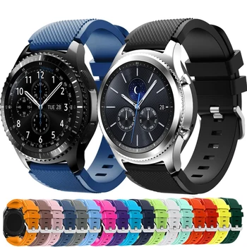 ремешок 20 мм 22 мм для Samsung Galaxy Watch 3/46 мм/42 мм/active 2/46 Gear s3 Frontier/S2/Спортивный силиконовый браслет Huawei GT 2/2E ремешок