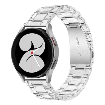 Ремешок для часов samsung galaxy watch 4 44 мм 40 мм lassic 46 мм 42 мм браслет из прозрачной смолы для Galaxy watch active 2 ремешок с ремешками