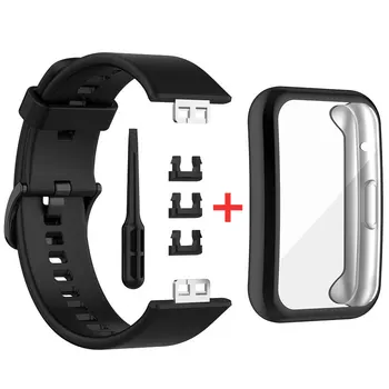 Силиконовый ремешок для часов + чехол Для Huawei Watch, Сменный ремешок, Многоцветный Защитный чехол, Аксессуары для часов