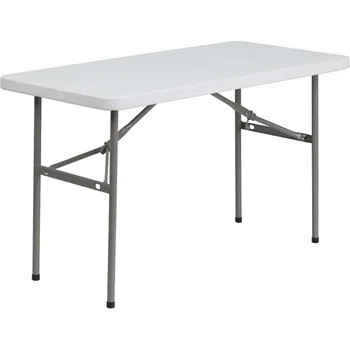 Флэш-Мебель 4-Футовый Гранитный Белый Пластиковый Складной Стол