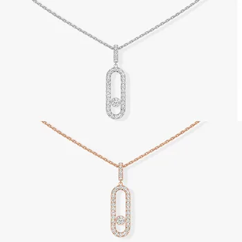 Французский роскошный бренд ювелирных изделий из стерлингового серебра 925 пробы с бриллиантами Solitaire, женское ожерелье