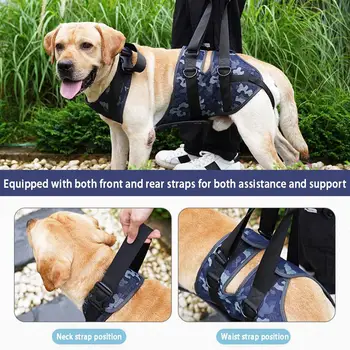 Шлейка для поддержки домашних собак, Подъемная шлейка для реабилитации домашних животных, слинг для восстановления пожилых, травмированных собак с ограниченными возможностями, Принадлежности Q7N6
